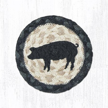 CAPITOL IMPORTING CO 5 x 5 in. Pig Silhouette Printed Round Coaster 31-IC459PS